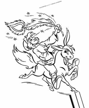 Раскраски птица, Раскраска Конек Горбунок и Жар Птица конек горбунок