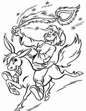 Раскраска конек горбунок для детей