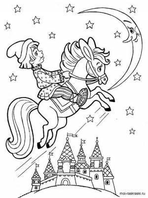 Раскраска Конек-горбунок