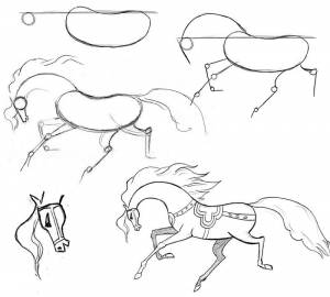 Как нарисовать конька горбунка легко