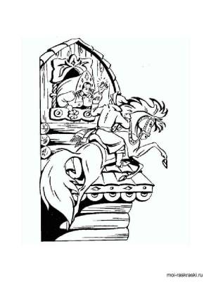 Раскраска Конек-горбунок