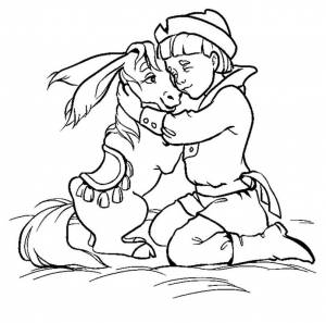 Раскраска Конёк-Горбунок 18