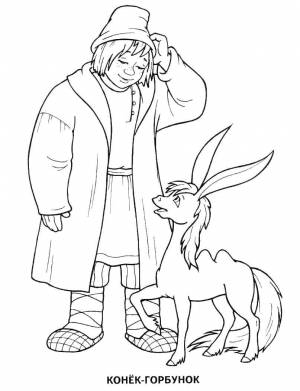 Раскраски Раскраска Конёк горбунок Персонажи из сказок, Сайт раскрасок