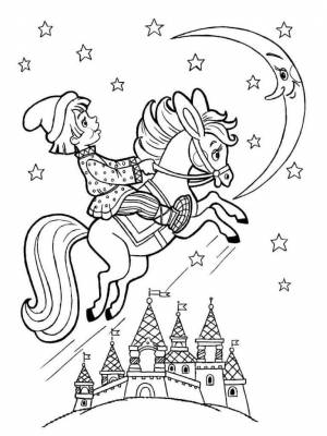 Раскраска Конёк-Горбунок 12