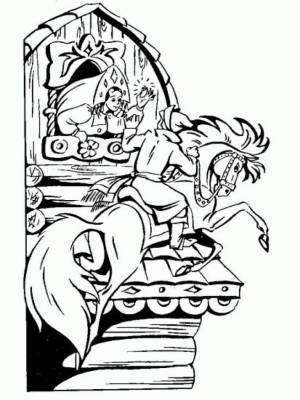 Раскраска Конёк-Горбунок 9