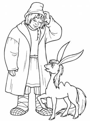 Раскраска Конёк-Горбунок 18