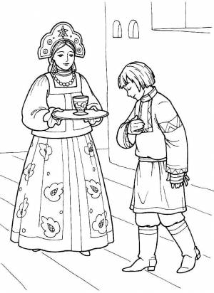 Раскраски Раскраска Конёк горбунок Сказки Сказки