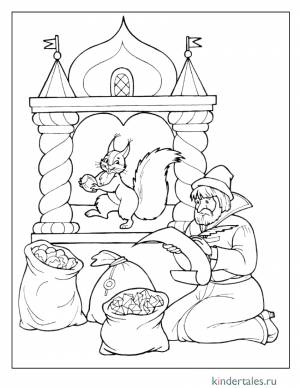 Сказка о царе Салтане» раскраска для детей