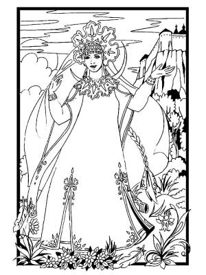 Раскраска Сказка о царе Салтане 17