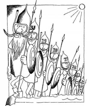 Раскраски 33 богатыря из сказки о царе салтане