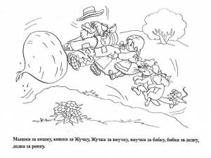 Раскраска Репка 11
