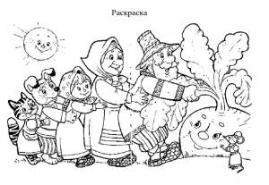 Раскраска Репка для детей