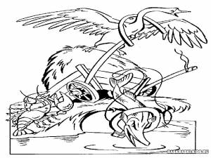 Лебедь рак и щука рисунок раскраска