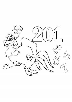 Раскраски, Петушок 2017