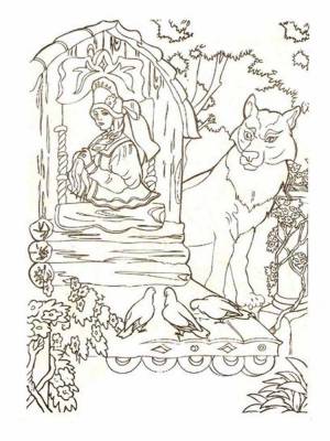 Раскраски для зеленой сказки