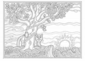 Раскраска У Лукоморья Дуб Зеленый