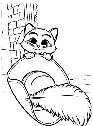 Раскраска Кот в сапогах   в формате