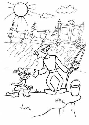 Раскраски Кот в сапогах