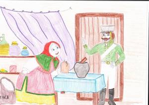 Аппликация по сказке каша из топора