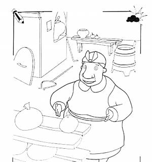 Раскраска Каша Из Топора