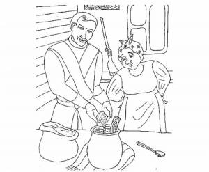 Раскраски Каша из топора