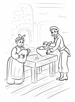 Каша из топора раскраска