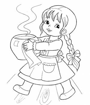 Раскраска Каша из топора ,   рисовать онлайн