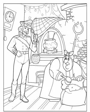 Раскраска Каша из топора