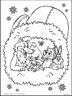 Рукавичка раскраска для детей,  картинки