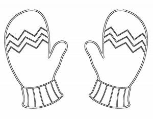 Раскраска рукавичка шаблон