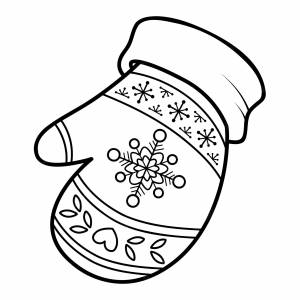 Варежка раскраска