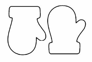 Шаблон для вырезания «Варежки»