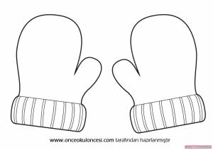 Рукавичка рисунок раскраска