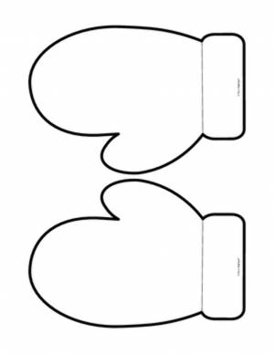 Трафарет варежка