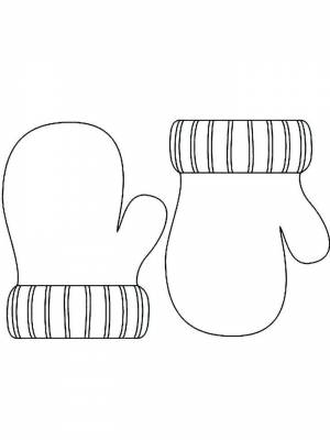 Раскраска Варежки картинка в формате  онлайн