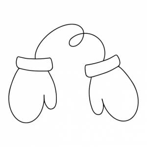 Раскраска варежки на нитке зимние варежки