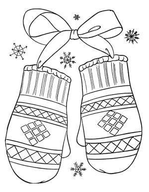 Раскраска Варежка