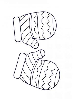 Раскраски Варежки