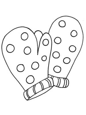 Раскраски Варежки