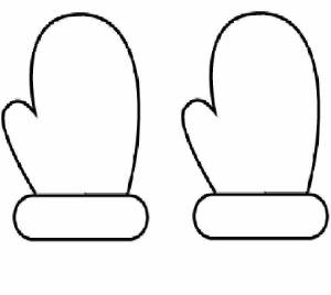 Раскраски Варежка деда мороза