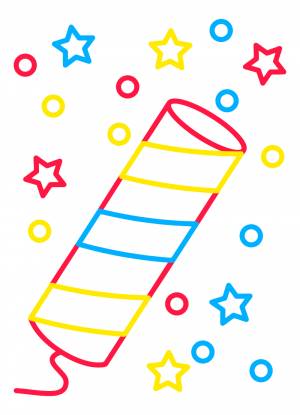 Хлопушка раскраска