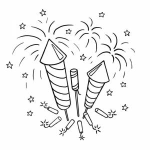 Раскраски Хлопушка новогодняя