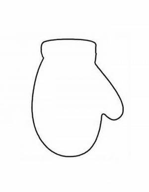 Раскраска рукавичка шаблон