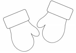 Раскраски рукавичка деда мороза