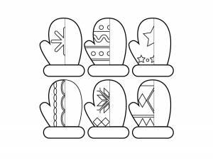 Раскраска Варежка