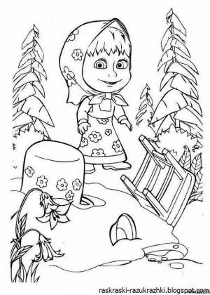 Маша и медведь супер раскраска