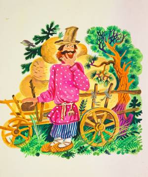 Иллюстрация к сказке «Мужик и медведь»