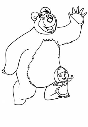 Раскраска Маша и Медведь Персонажи