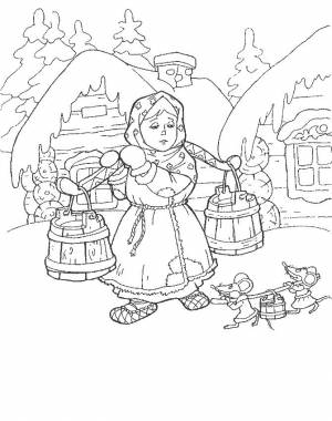 Раскраски мороз, Раскраска морозко