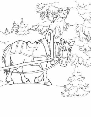 Раскраски Раскраска морозко, Раскраска морозко